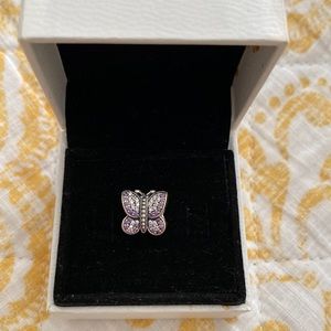 Beautiful sparkling butterfly purple charm